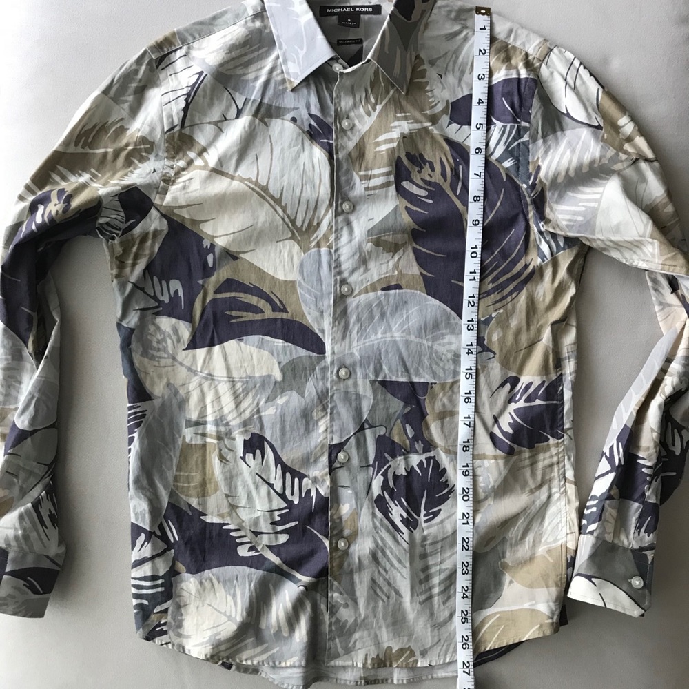 Michael Kors Tropical Print Button Up - Picture 8 of 8